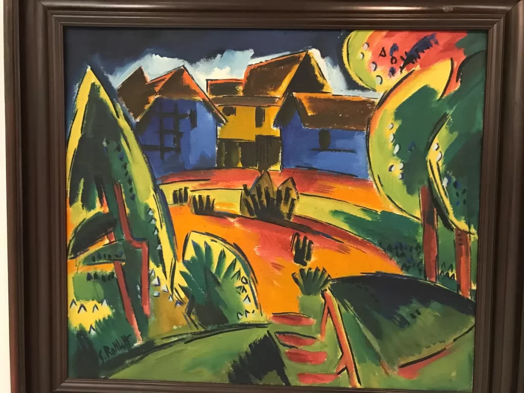 Karl Schmidt-Rottluff (1884-1976), Village Green - Лужайка в деревне, 1920.